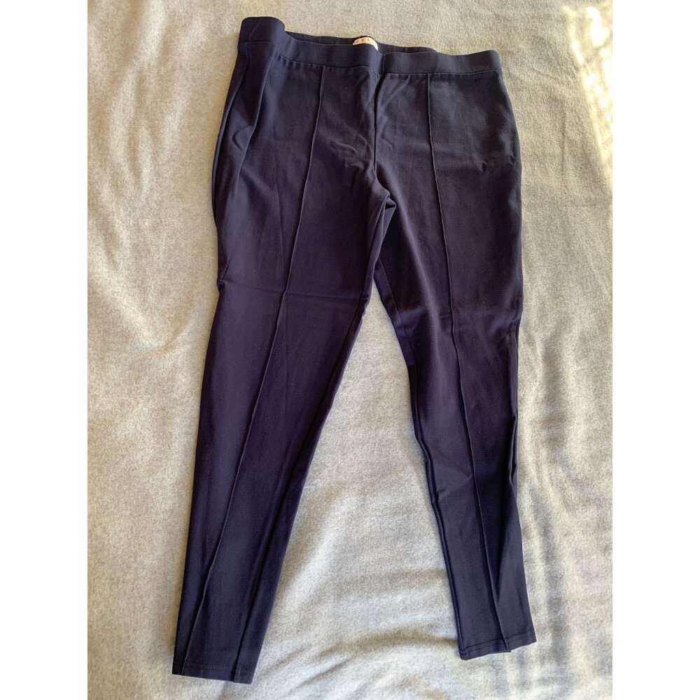 Chaus Womens Navy Stretch Pull-On Leggings Size XLarge